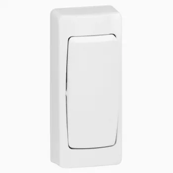 Interruptor de parede Legrand Oteo 086084 design fino – interruptor de luz unipolar, branco