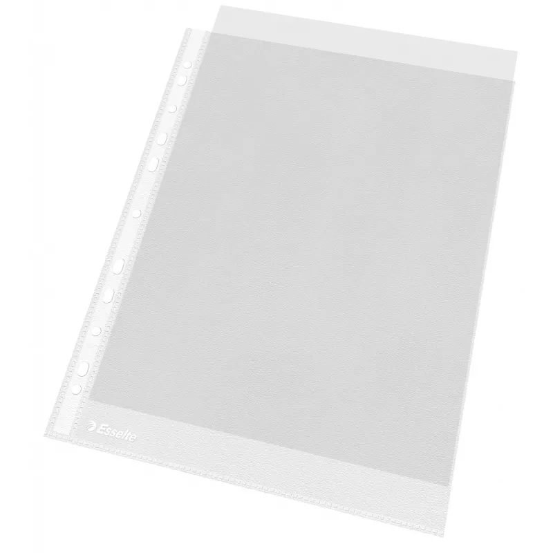 Esselte Capas transparentes A4 – Economy –, 210 x 297 mm (A4), transparente, polipropileno (PP), vertical, abertura superior, 230 mm