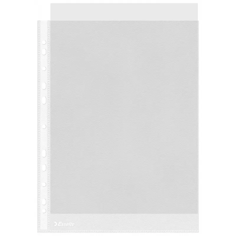 Esselte Capas transparentes A4 – Economy –, 210 x 297 mm (A4), transparente, polipropileno (PP), vertical, abertura superior, 230 mm