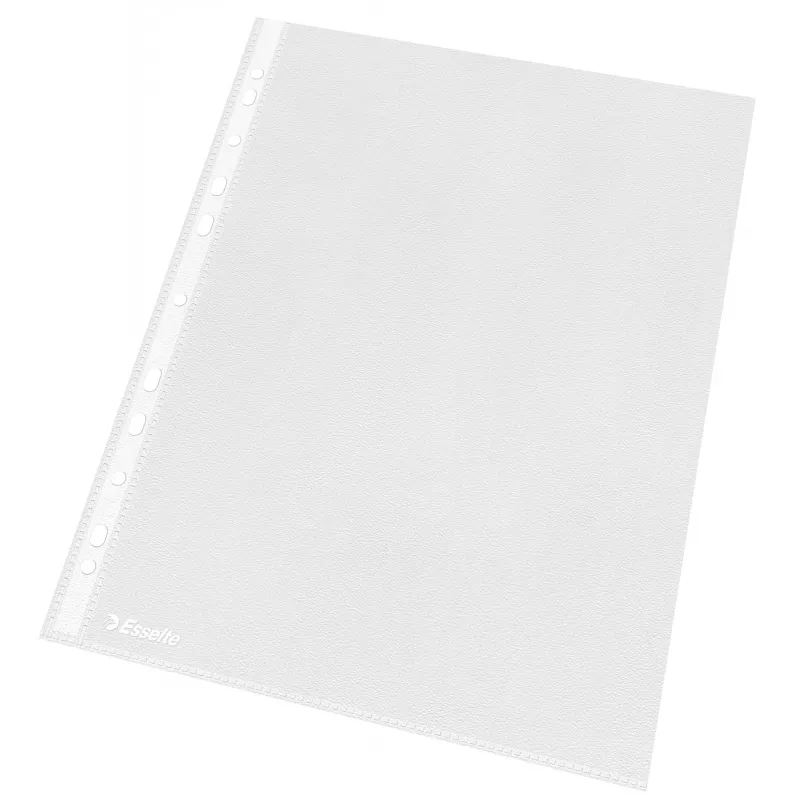 Esselte Capas transparentes A4 – Economy –, 210 x 297 mm (A4), transparente, polipropileno (PP), vertical, abertura superior, 230 mm
