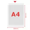 Esselte Capas transparentes A4 – Economy –, 210 x 297 mm (A4), transparente, polipropileno (PP), vertical, abertura superior, 230 mm