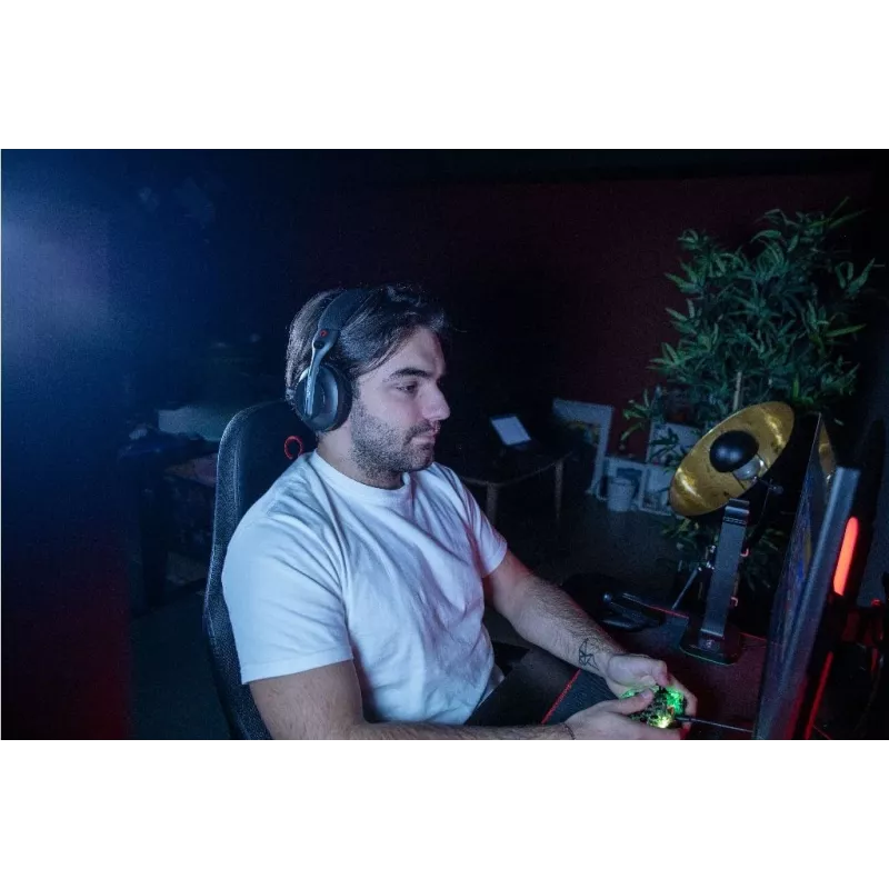 Konix PULSAR Headset com fios e sem fios arco de cabeça Gaming USB Type-C Bluetooth preto