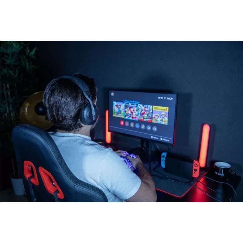 Konix PULSAR Headset com fios e sem fios arco de cabeça Gaming USB Type-C Bluetooth preto