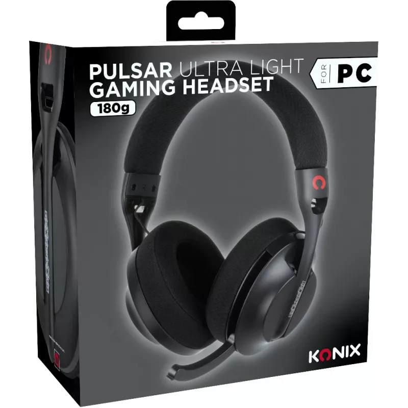 Konix PULSAR Headset com fios e sem fios arco de cabeça Gaming USB Type-C Bluetooth preto