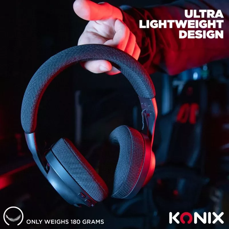 Konix PULSAR Headset com fios e sem fios arco de cabeça Gaming USB Type-C Bluetooth preto