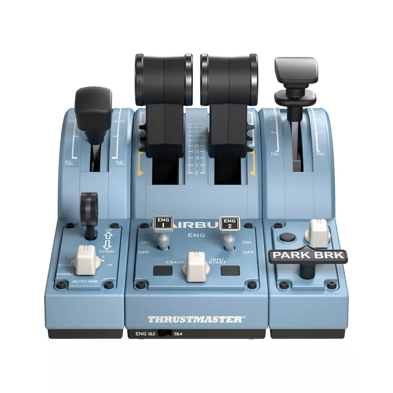 Thrustmaster TCA Quadrant Add-On Airbus Edition preto, azul simulador de voo PC
