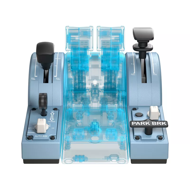 Thrustmaster TCA Quadrant Add-On Airbus Edition preto, azul simulador de voo PC