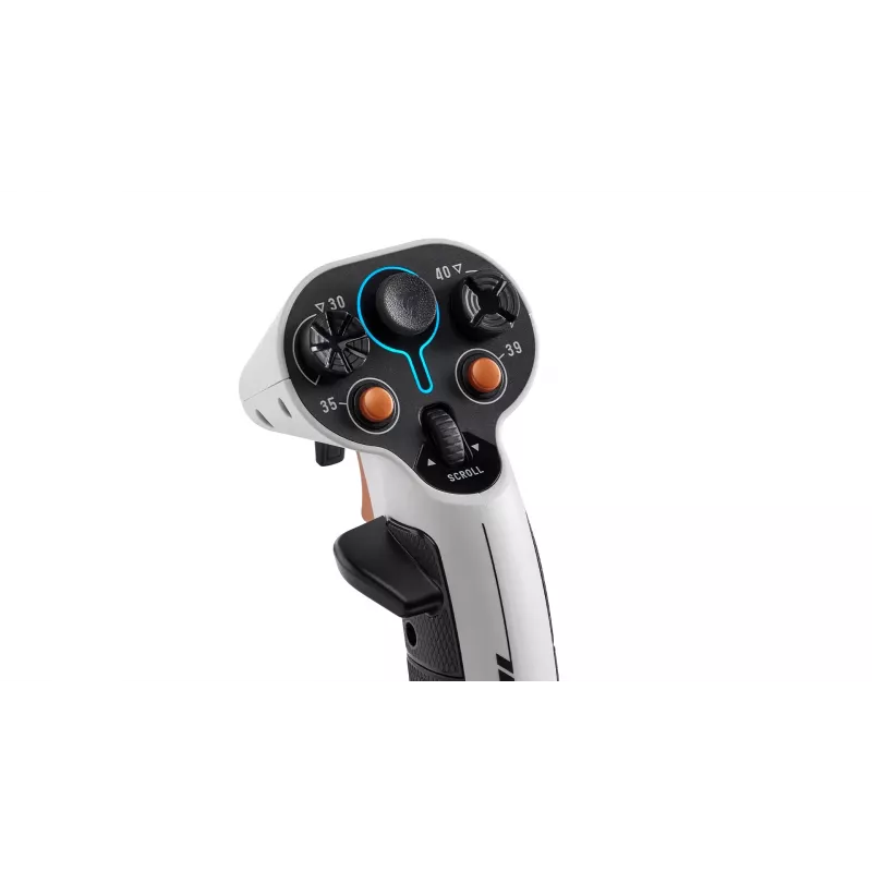 Flightstick Thrustmaster Sol-R 2 HOSAS Space Sim Duo — com fios USB Type-C, analógico/digital, preto/branco