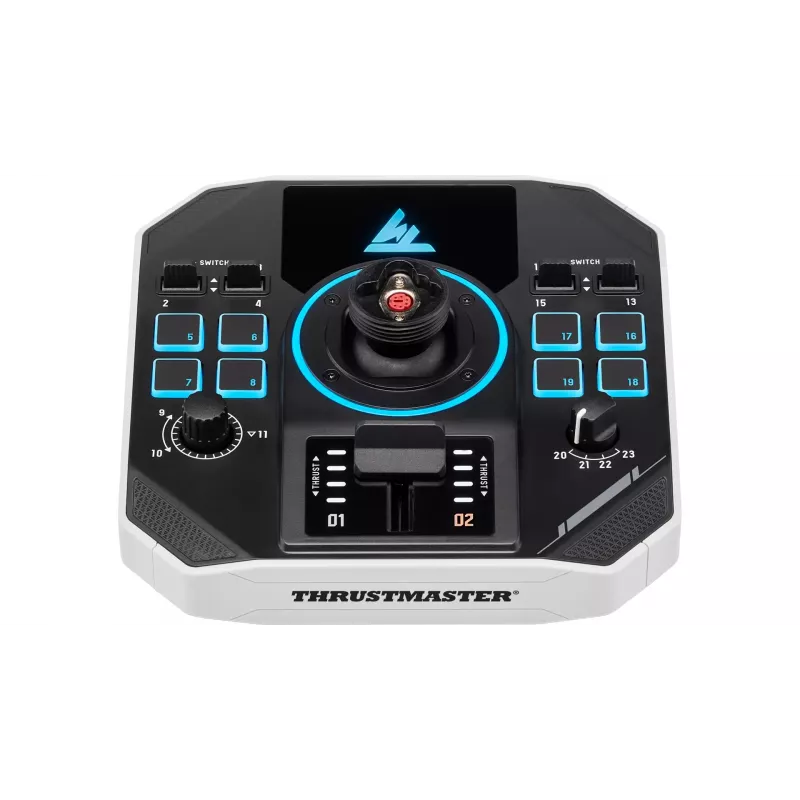 Flightstick Thrustmaster Sol-R 2 HOSAS Space Sim Duo — com fios USB Type-C, analógico/digital, preto/branco