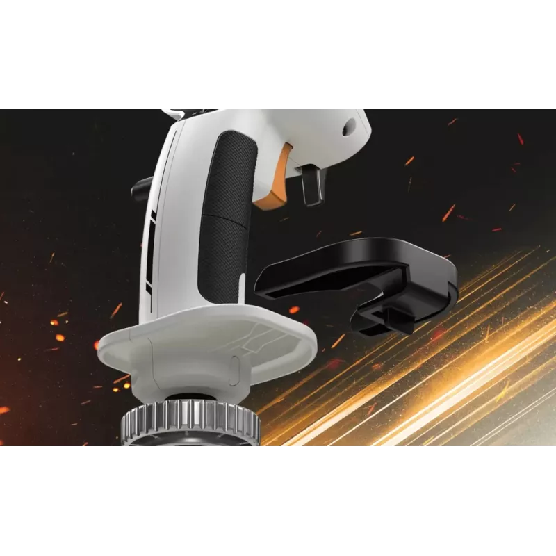 Flightstick Thrustmaster Sol-R 2 HOSAS Space Sim Duo — com fios USB Type-C, analógico/digital, preto/branco