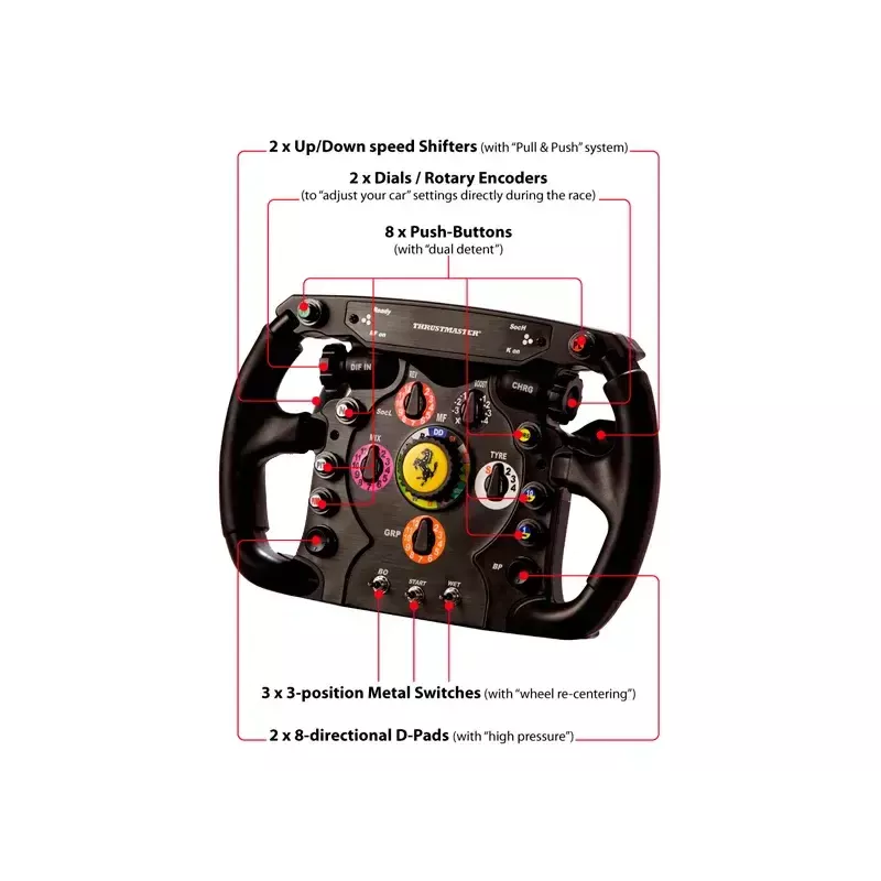 Thrustmaster Ferrari F1 preto RF volante analógico PC, PlayStation 4, PlayStation 5, Playstation 3, Xbox