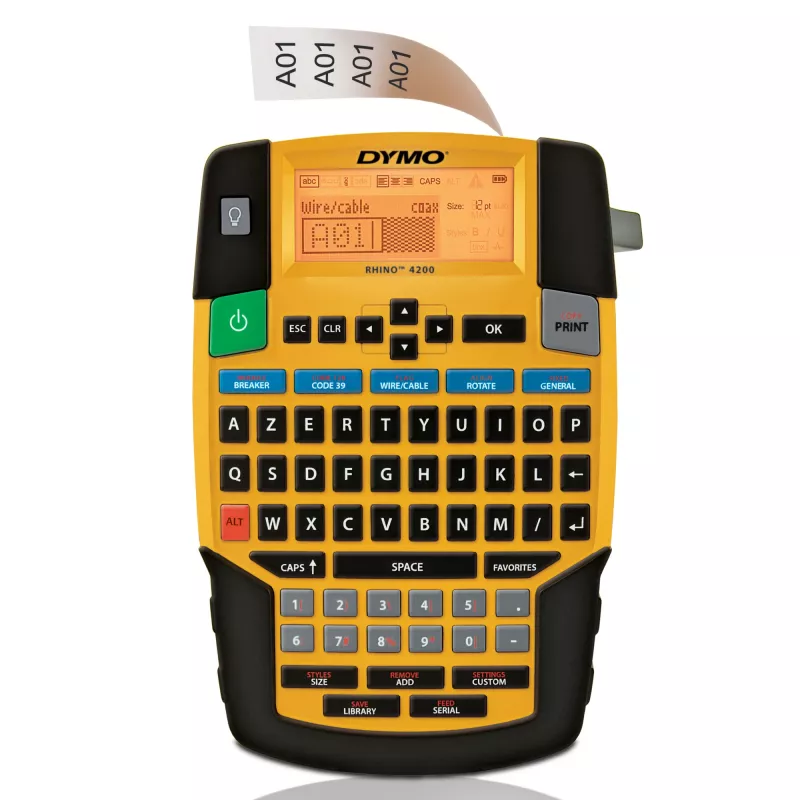 Impressora de etiquetas DYMO RHINO 4200 Kit transferência térmica AZERTY