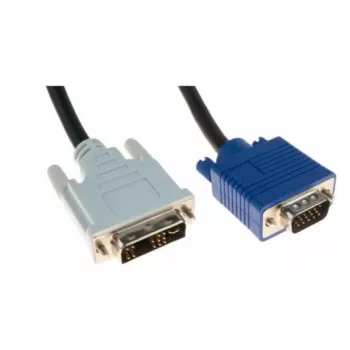 Adaptador de cabo de vídeo Hypertec 127721-HY 5 m DVI-A VGA (D-Sub) preto, azul, branco