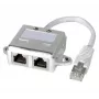 Splitter de rede Hypertec 252471-HY Cat5e aço inoxidável macho/fêmea