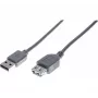 Hypertec 532412-HY Cabo USB USB 2.0 1 m USB A cinzento