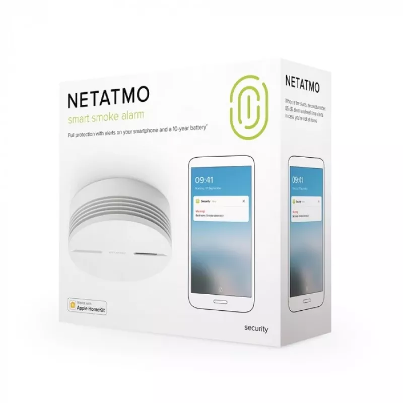 Netatmo NSA-DE detetor de fumo inteligente detetor de reflexão fotoelétrico com ligação em rede sem fios