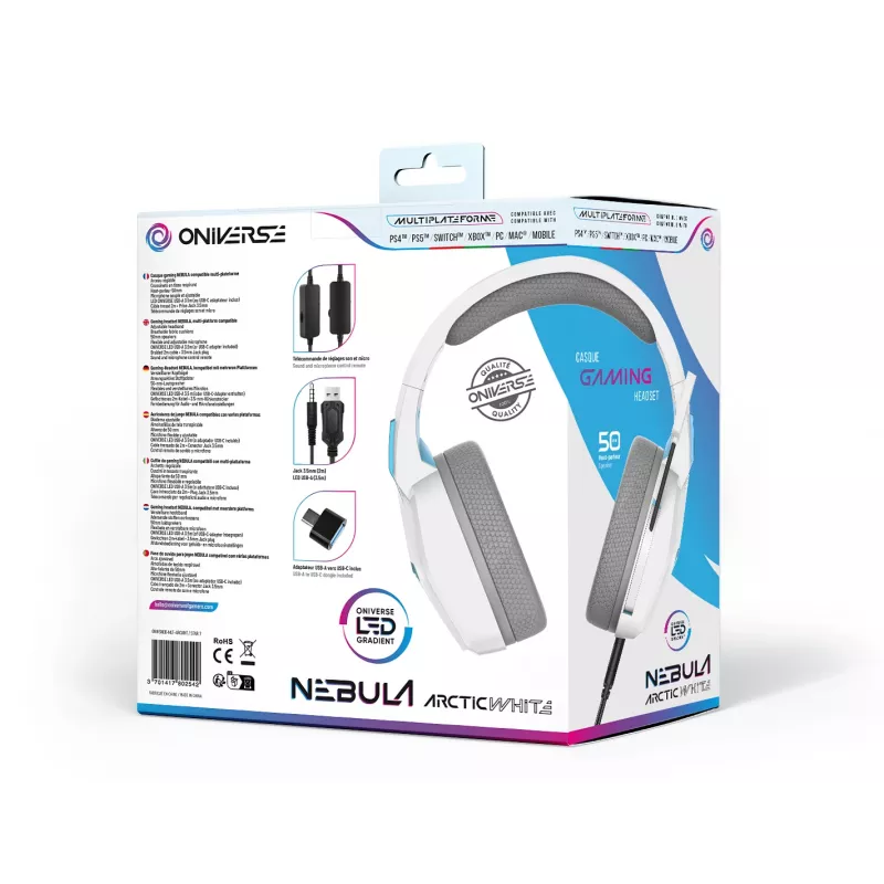 Oniverse Gaming-Headset Nebula - Arctic White (Multiplataforma)