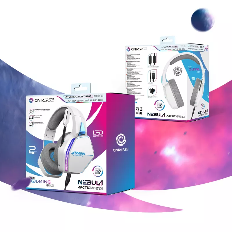 Oniverse Gaming-Headset Nebula - Arctic White (Multiplataforma)