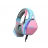 Oniverse headset gaming Nebula - Diva Pink (multiplataforma), com fios, gaming, 20 - 20000 Hz, 356 g, headset, ciano, rosa
