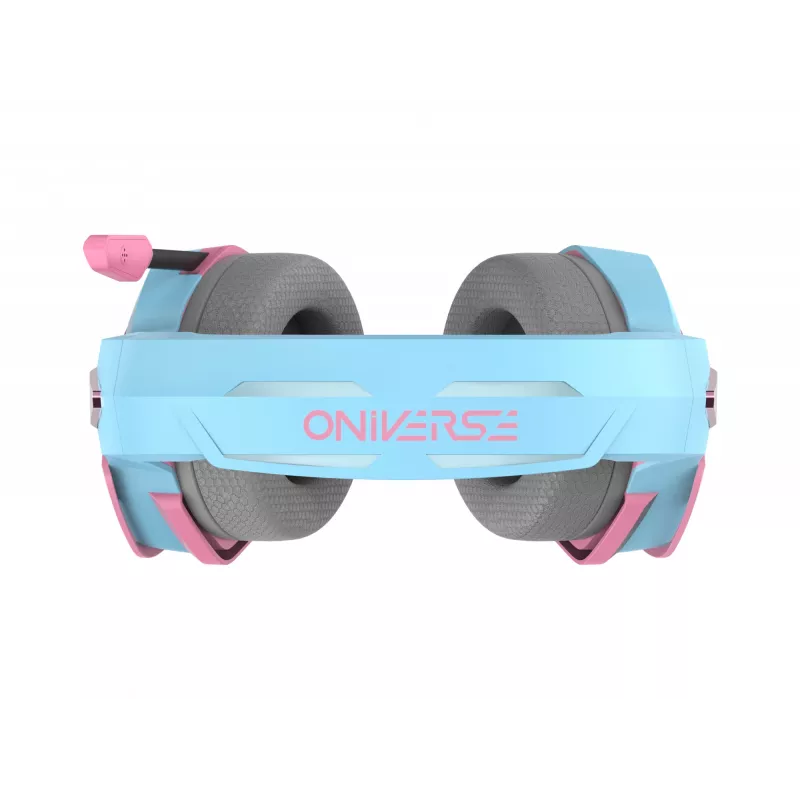 Oniverse headset gaming Nebula - Diva Pink (multiplataforma), com fios, gaming, 20 - 20000 Hz, 356 g, headset, ciano, rosa