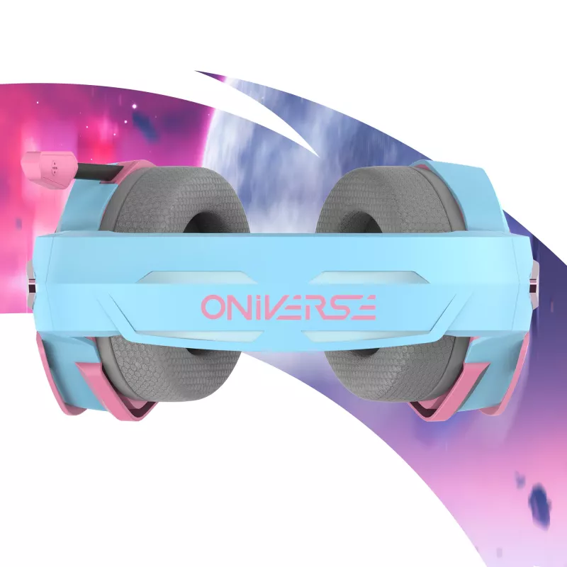 Oniverse headset gaming Nebula - Diva Pink (multiplataforma), com fios, gaming, 20 - 20000 Hz, 356 g, headset, ciano, rosa