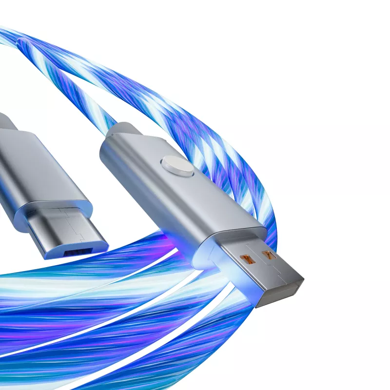 Oniverse cabo de carregamento Micro-USB com LED – 2 metros – branco (multiplataforma)
