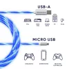 Oniverse cabo de carregamento Micro-USB com LED – 2 metros – branco (multiplataforma)