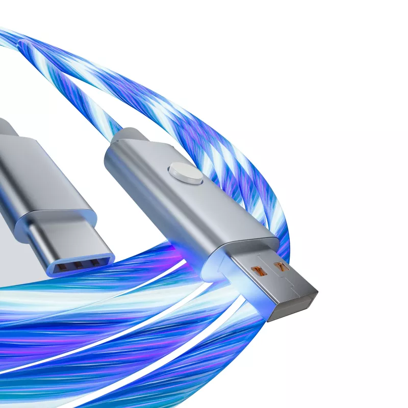 Oniverse cabo de carregamento rápido USB-C para USB-C – 2 metros – LED (multiplataforma)