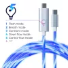 Oniverse cabo de carregamento rápido USB-C para USB-C – 2 metros – LED (multiplataforma)
