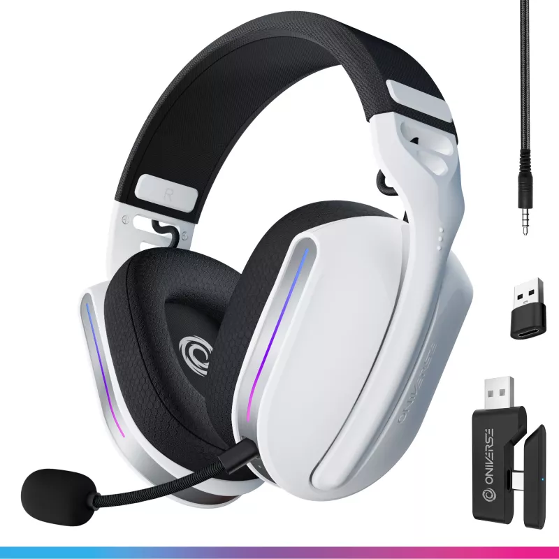 Oniverse Wireless Gaming Headset Polaris - Celestial White (Multiplataforma)