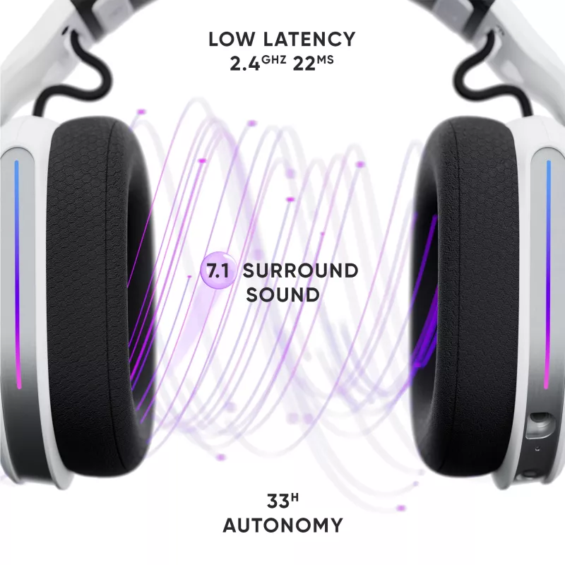 Oniverse Wireless Gaming Headset Polaris - Celestial White (Multiplataforma)