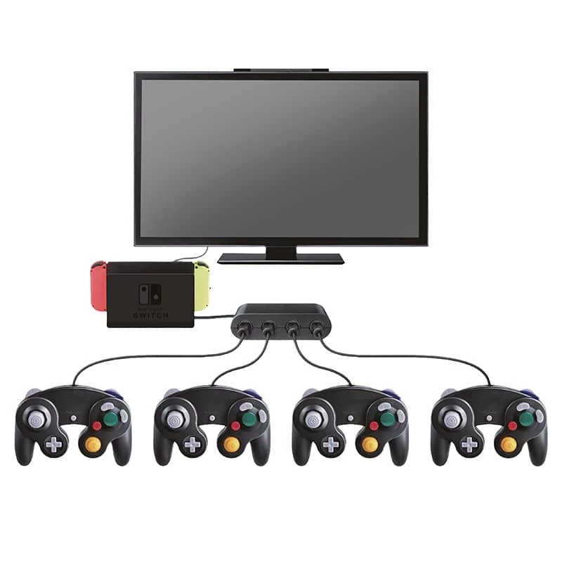 Steelplay adaptador para comandos Gamecube® (Switch), Nintendo Switch, adaptador, preto, USB, com fios, 1 unid.