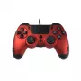 Lexip Metaltech – comando com fios – vermelho rubi (Multi), gamepad, PC, PlayStation 4, D-Pad, botão Home, botão Options, botão Share, analógico/digital, multicor, com fios