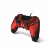 Lexip Metaltech – comando com fios – vermelho rubi (Multi), gamepad, PC, PlayStation 4, D-Pad, botão Home, botão Options, botão Share, analógico/digital, multicor, com fios