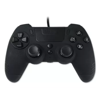 Lexip Metaltech - comando com fios - Ebony preto (Multi), gamepad, PC, PlayStation 4, D-Pad, botão Home, botão Options, botão Share, analógico/digital, multicor, com fios