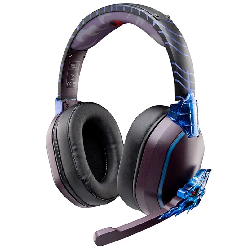 Lexip Madara „Destruction“ Naruto Shippuden headset – Bluetooth, com microfone removível – sem fios no PC, Nintendo Switch, Android, iOS e tablet – com fios na PS4, PS5 e Xbox