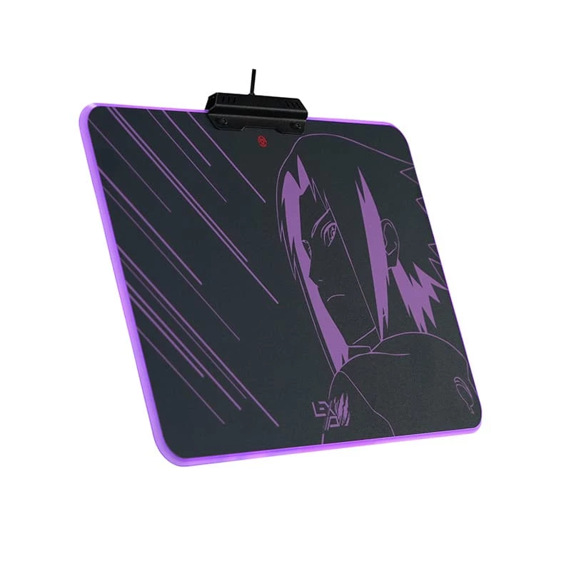 Lexip Sasuke „Revenge“ Naruto Shippuden tapete de rato – com superfície rígida microtexturizada e iluminação RGB