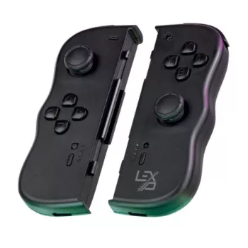 Lexip Adventure Twinpads preto (Switch), gamepad, Nintendo Switch, Nintendo Switch OLED, botão Capture, D-Pad, botão Home, analógico/digital, sem fios, Bluetooth