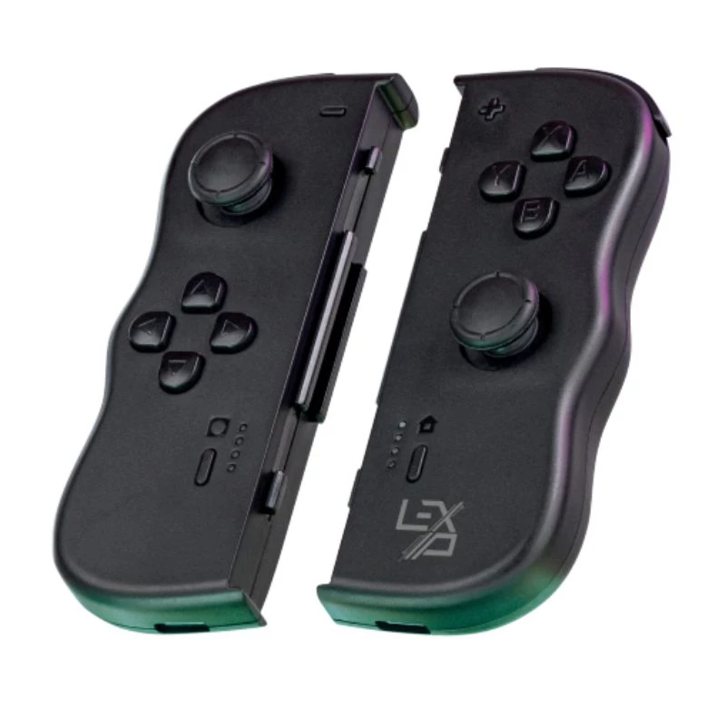 Lexip Adventure Twinpads preto (Switch), gamepad, Nintendo Switch, Nintendo Switch OLED, botão Capture, D-Pad, botão Home, analógico/digital, sem fios, Bluetooth