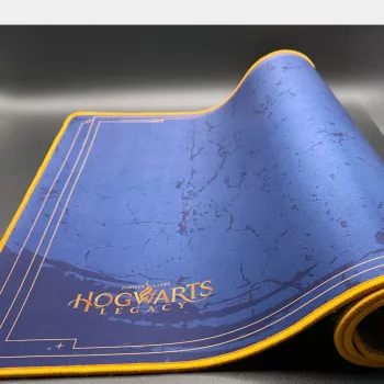 Tapete de rato Lexip Premium XXL Ancient Magic - Hogwarts Legacy, azul, dourado, monocromático, neoprene, base antiderrapante, tapete de rato gaming