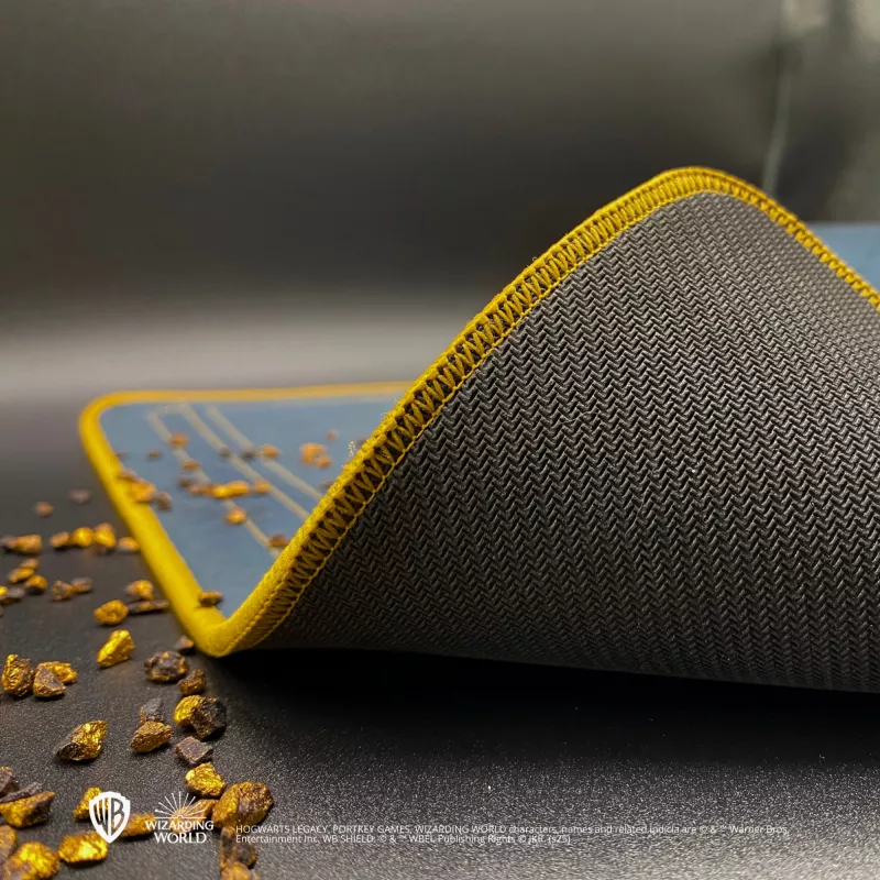 Tapete de rato Lexip Premium XXL Ancient Magic - Hogwarts Legacy, azul, dourado, monocromático, neoprene, base antiderrapante, tapete de rato gaming
