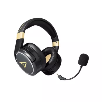 Headset Lexip Metaltech – sem fios com baixa latência, 32 h de autonomia – Radiance Gold