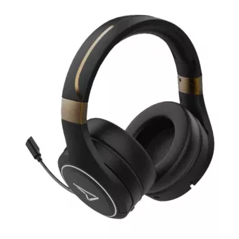 Headset Lexip Metaltech – sem fios com baixa latência, 32 h de autonomia – Radiance Gold