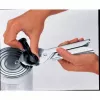 Abre-latas mecânico WMF Tin Up preto, aço inoxidável