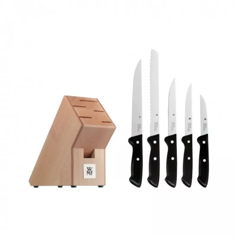 Conjunto de talheres de cozinha WMF 18.7469.9990 conjunto de 6 peças com bloco para facas