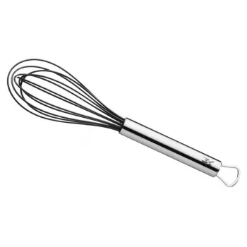 Batedor de varas WMF 25 cm Profi Plus, preto, aço inoxidável, silicone, aço inoxidável, 250 mm