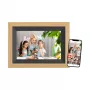 Moldura digital Braun DigiFrame 10B preta, madeira 25,6 cm (10,1 polegadas) ecrã tátil Wi-Fi
