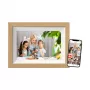 Moldura digital Braun DigiFrame 10W branca, madeira 25,6 cm (10,1 polegadas) ecrã tátil Wi-Fi