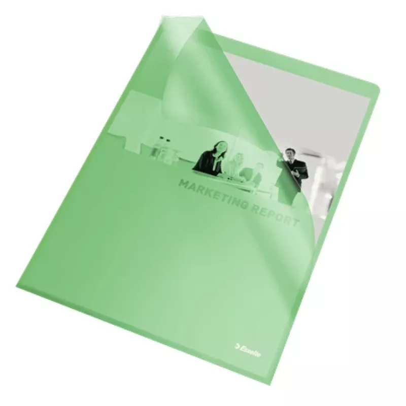 Esselte Dossier 105my A4 caixa de 100, A4, polipropileno (PP), verde, vertical, 220 mm, 1 mm