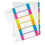 Leitz Índices imprimíveis PP A4+ 1-6 WOW, Separador numérico, Polipropileno (PP), Multicolor, Formato vertical, A4 Maxi, 0,3 mm